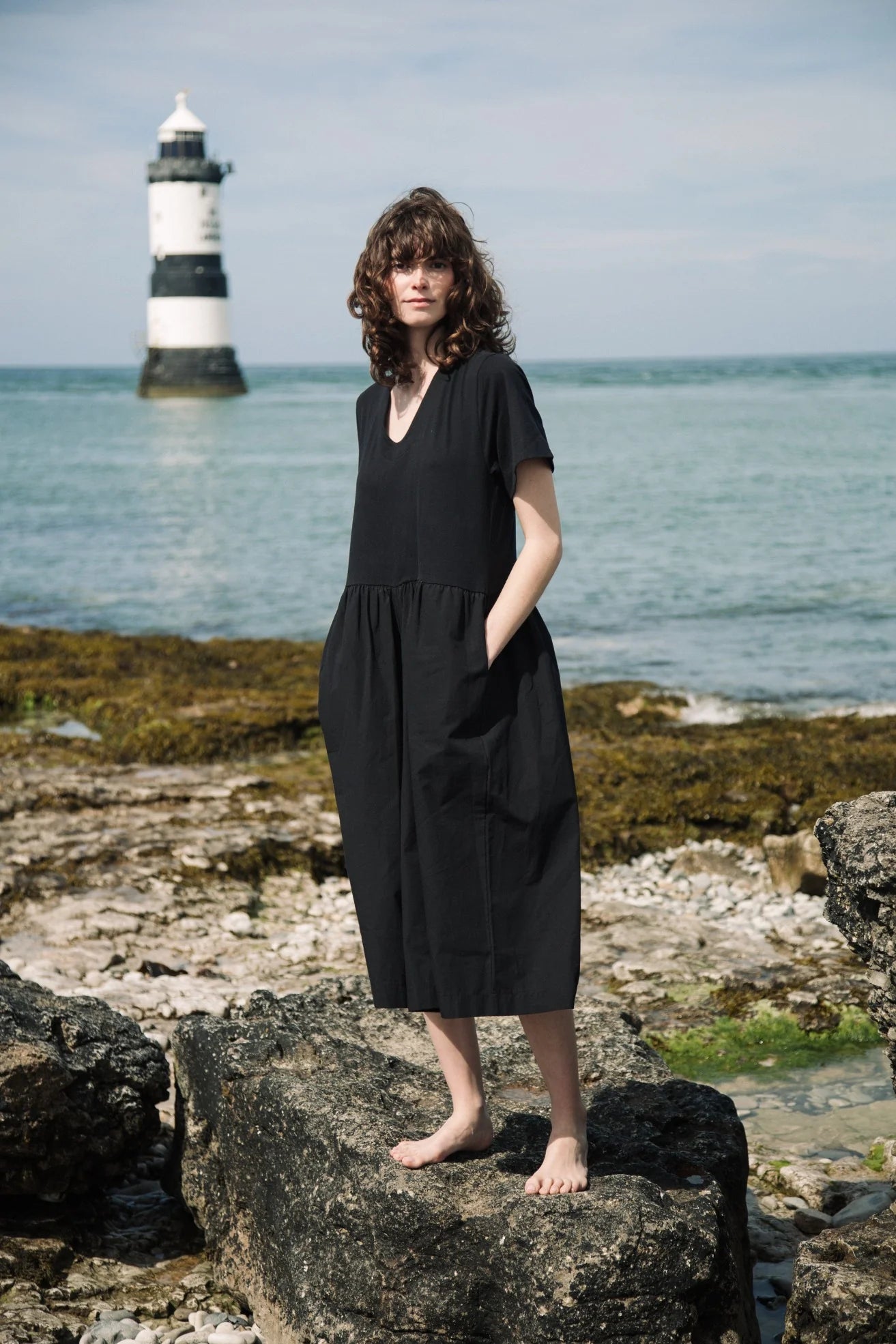 Zarya Organic Cotton Jumpsuit - Black