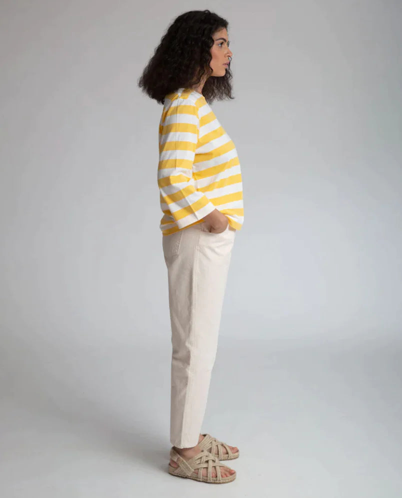 Tessa Organic Cotton Canvas Trouser - Ecru