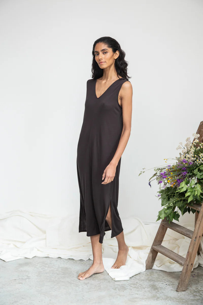 Catalina-Lou Lyocell Dress - Charcoal