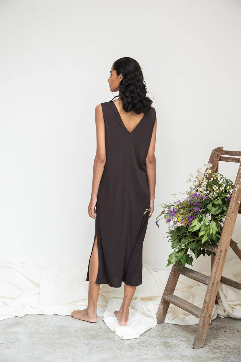 Catalina-Lou Lyocell Dress - Charcoal