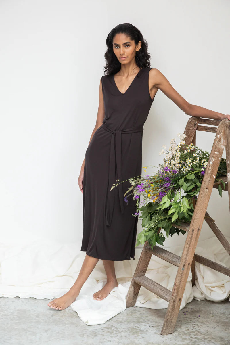 Catalina-Lou Lyocell Dress - Charcoal