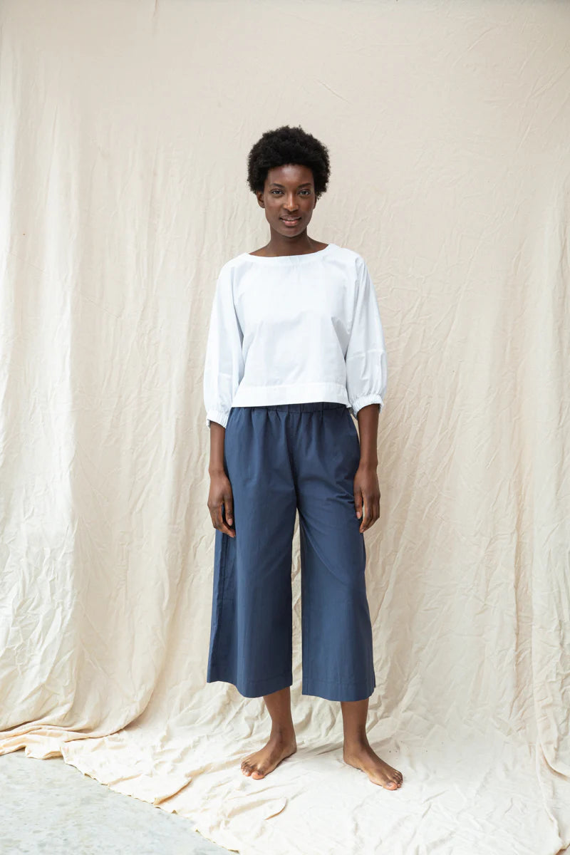 Evora-Jane Organic Cotton Trouser - Midnight