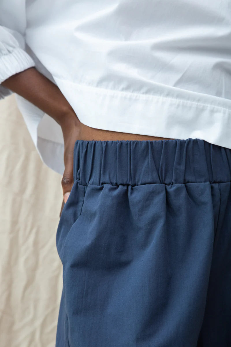 Evora-Jane Organic Cotton Trouser - Midnight