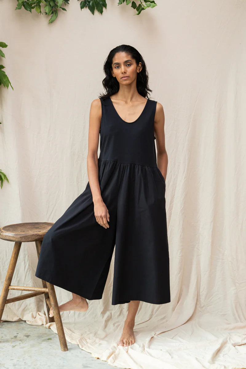Rory Organic Cotton Jumpsuit - Black
