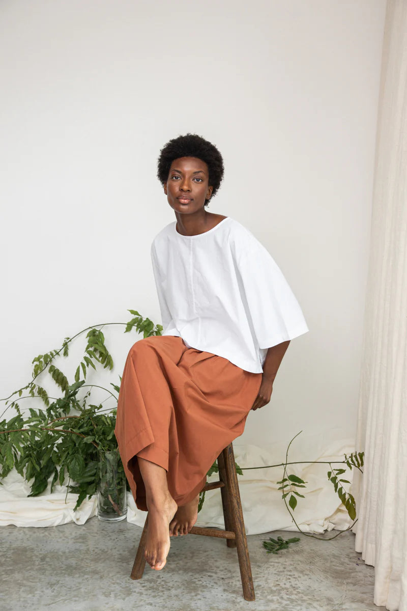 Shay Organic Cotton Top - White