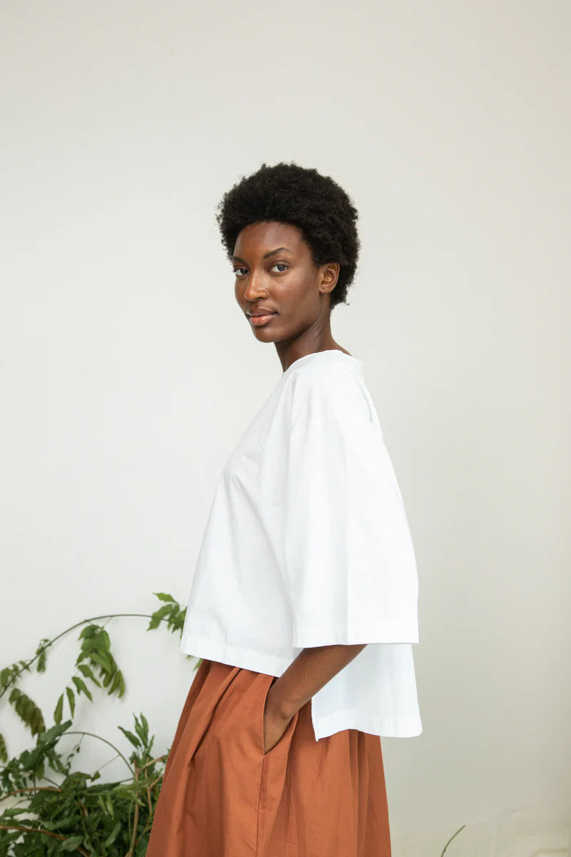 Shay Organic Cotton Top - White