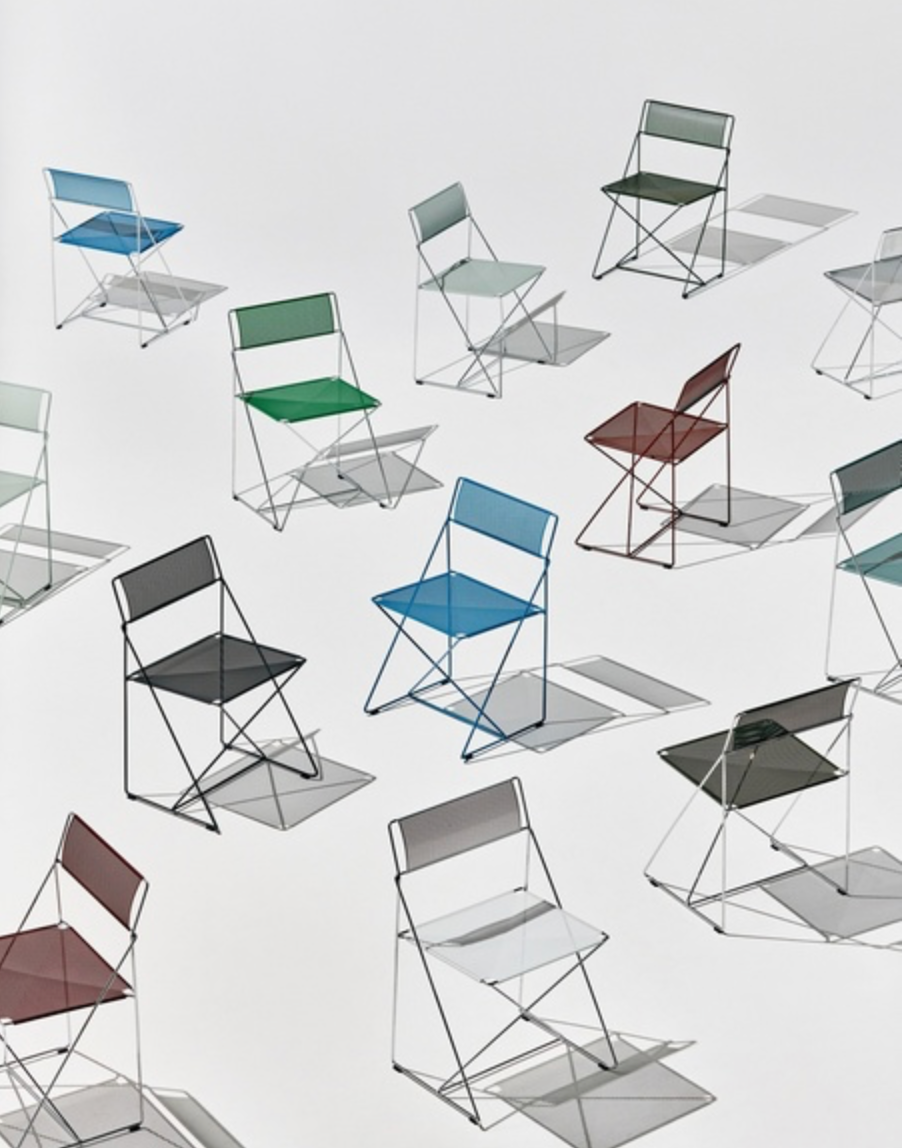 X-LINE CHAIR - PALE LINDEN POWDER COATED SEAT/BACK