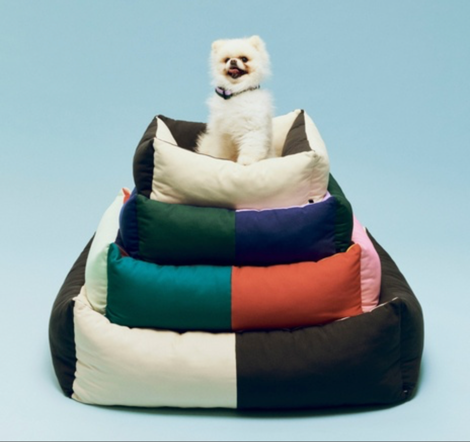 HAY DOGS BED L - BLACK WHITE