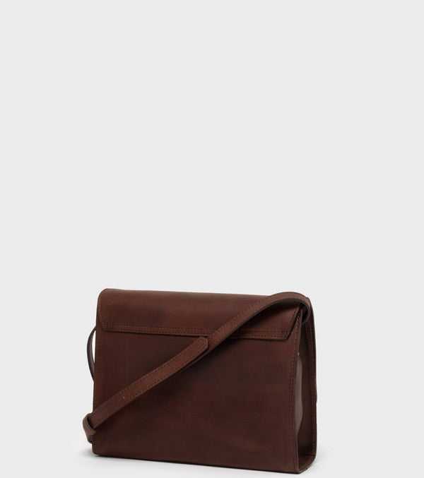 CB01 CROSSBODY BAG - DARK BROWN