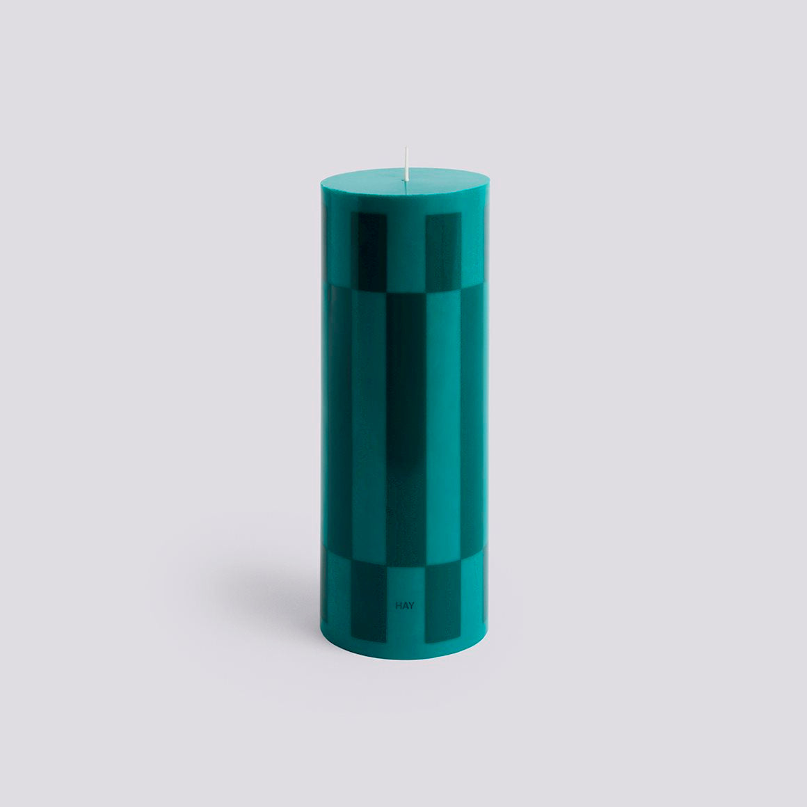 COLUMN CANDLE - LARGE - GREEN & DARK GREEN