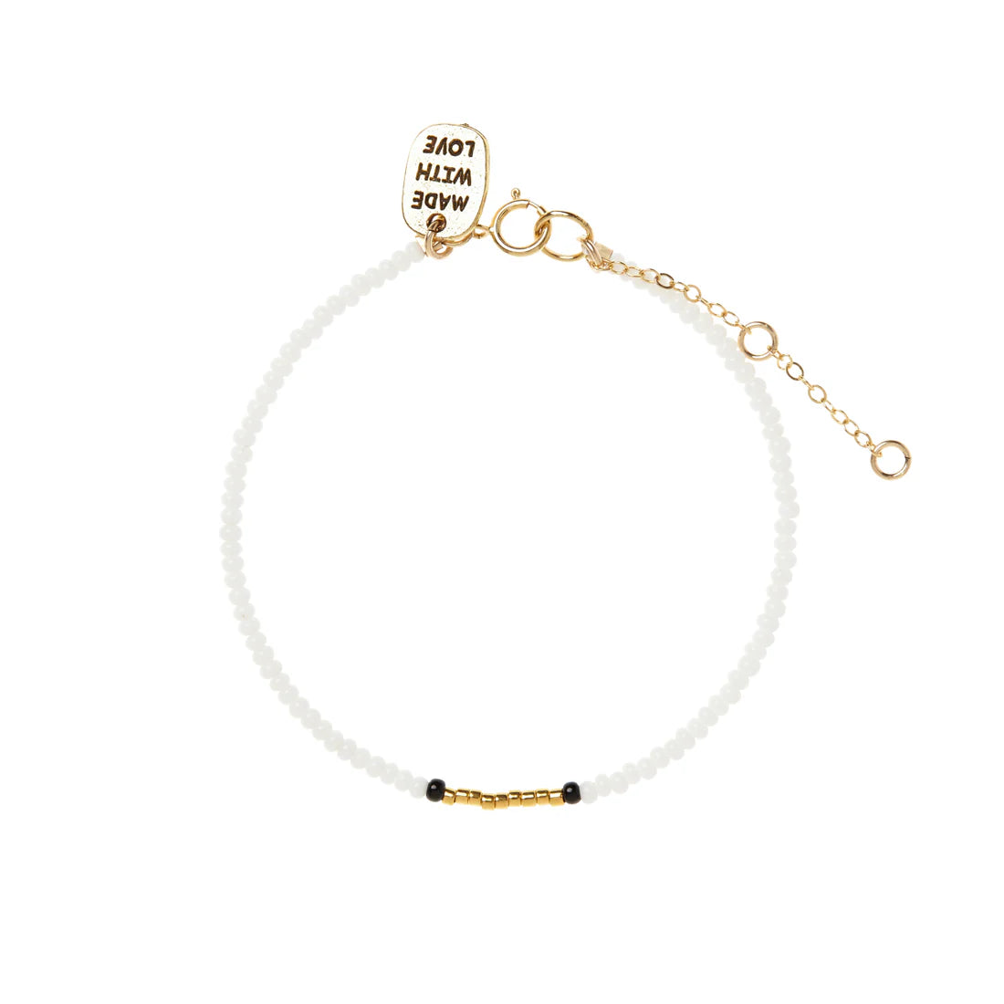 ENDITO BRACELET - WHITE, BLACK & GOLD