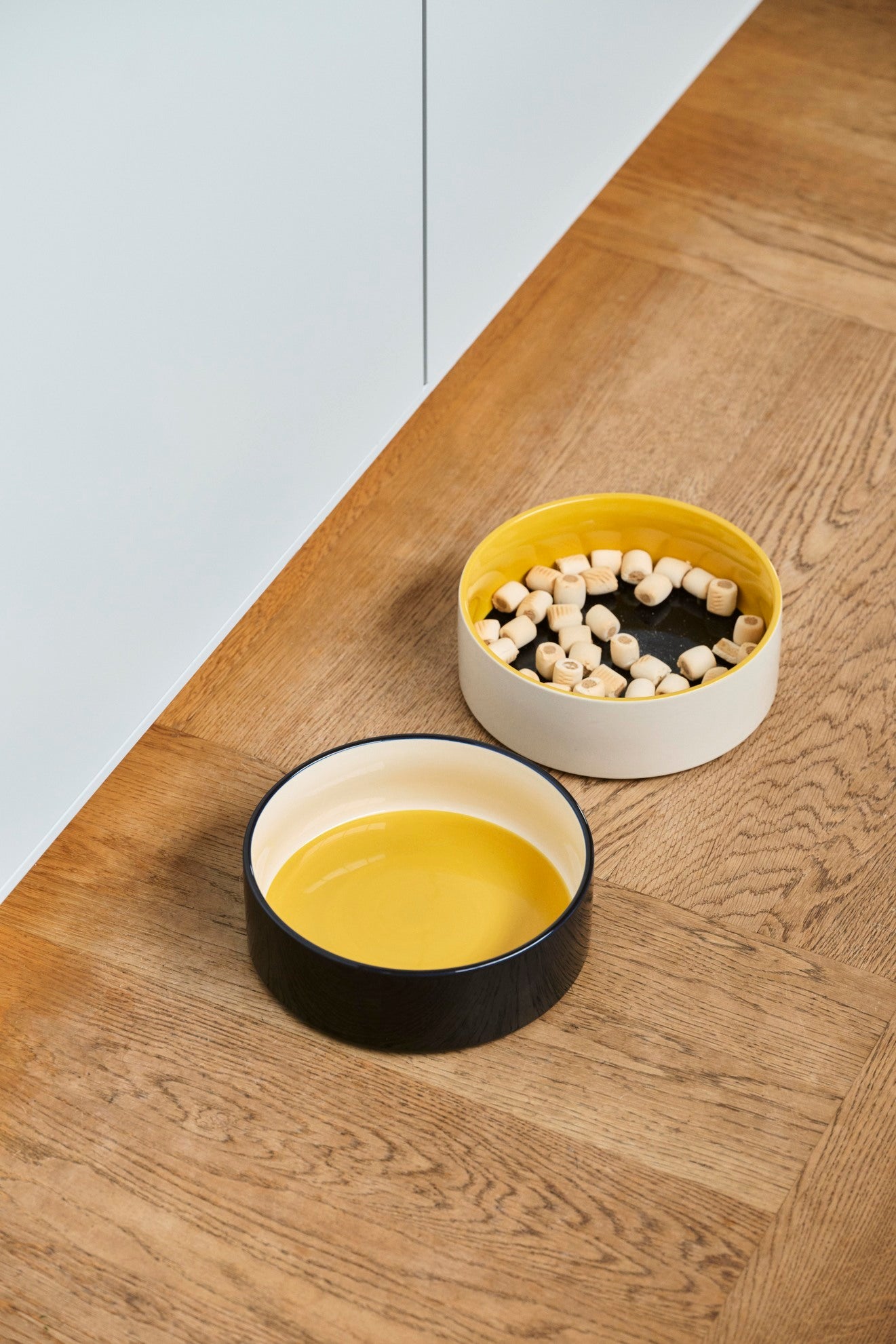 HAY DOGS Bowl - L - Yellow & Blue