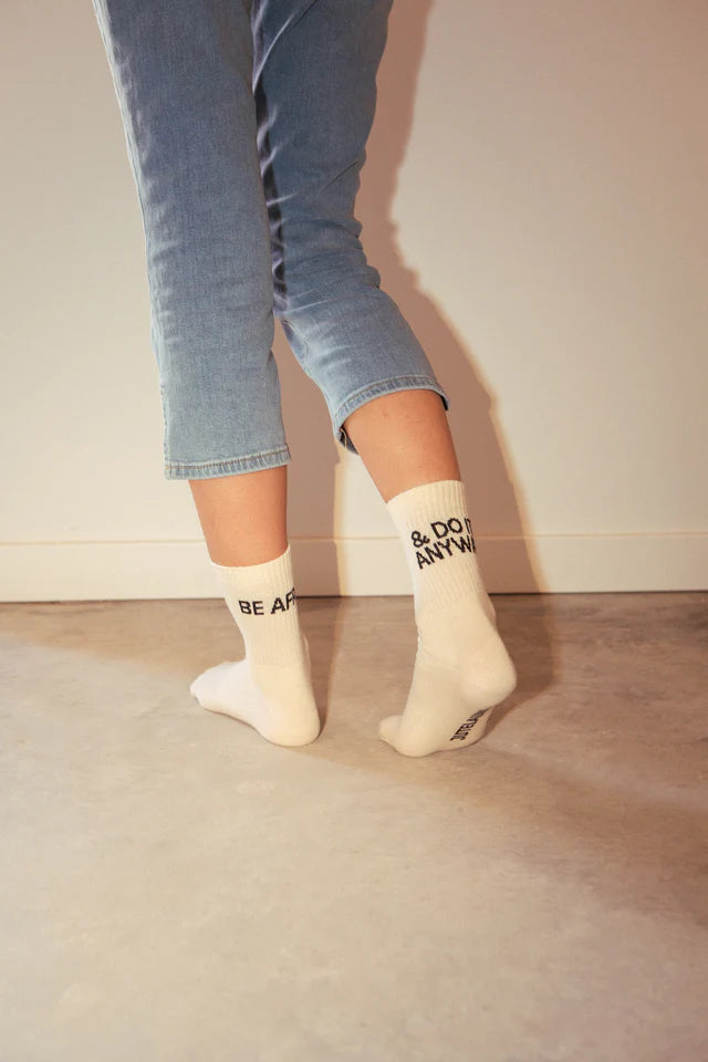 "BE AFRAID & DO IT ANYWAY" SOCKS