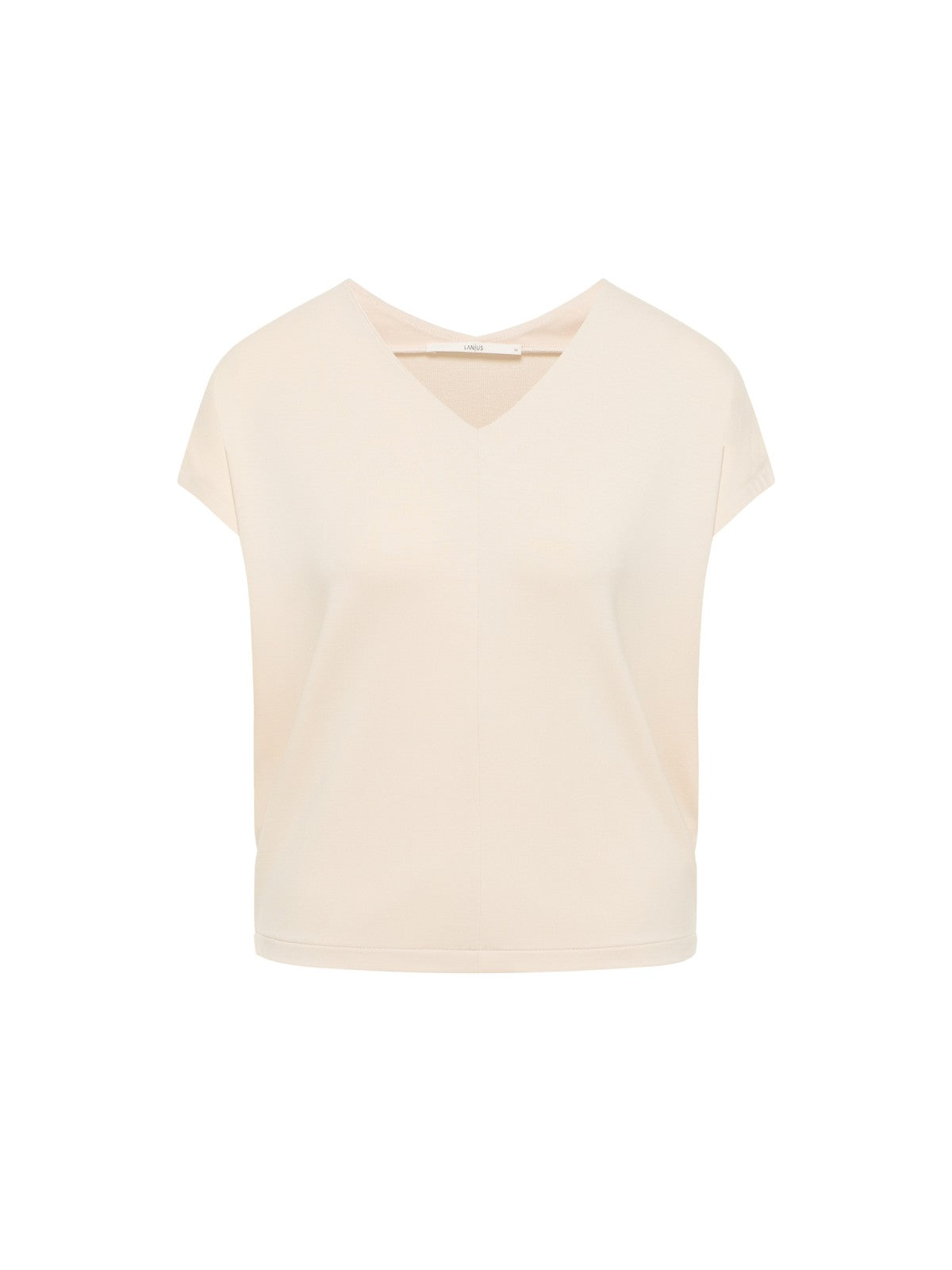 V-NECK SHIRT made of TENCEL™ Lyocell - Light Chalk
