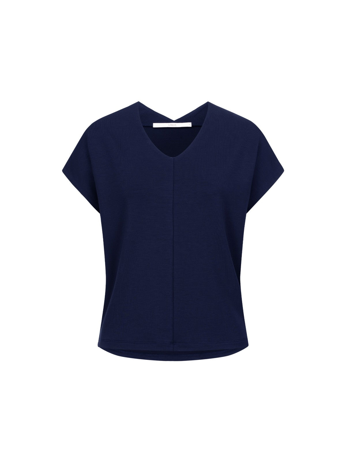 V-NECK SHIRT made of TENCEL™ Lyocell - Night Blue