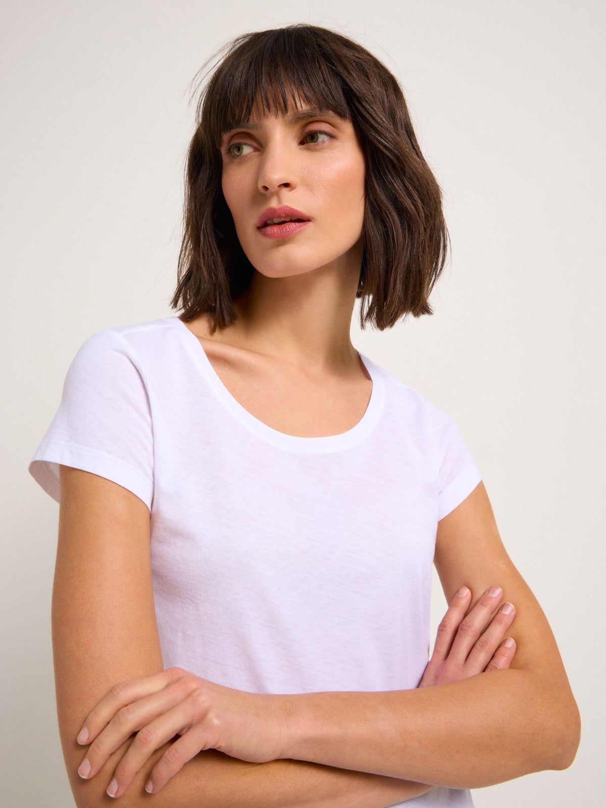 SHORT SLEEVED SHIRT (GOTS) made of organic cotton - White