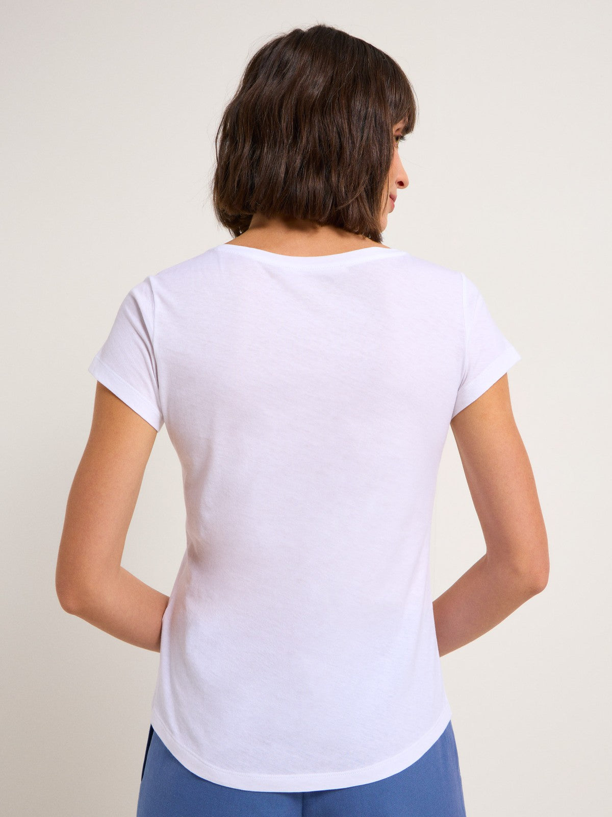 SHORT SLEEVED SHIRT (GOTS) made of organic cotton - White