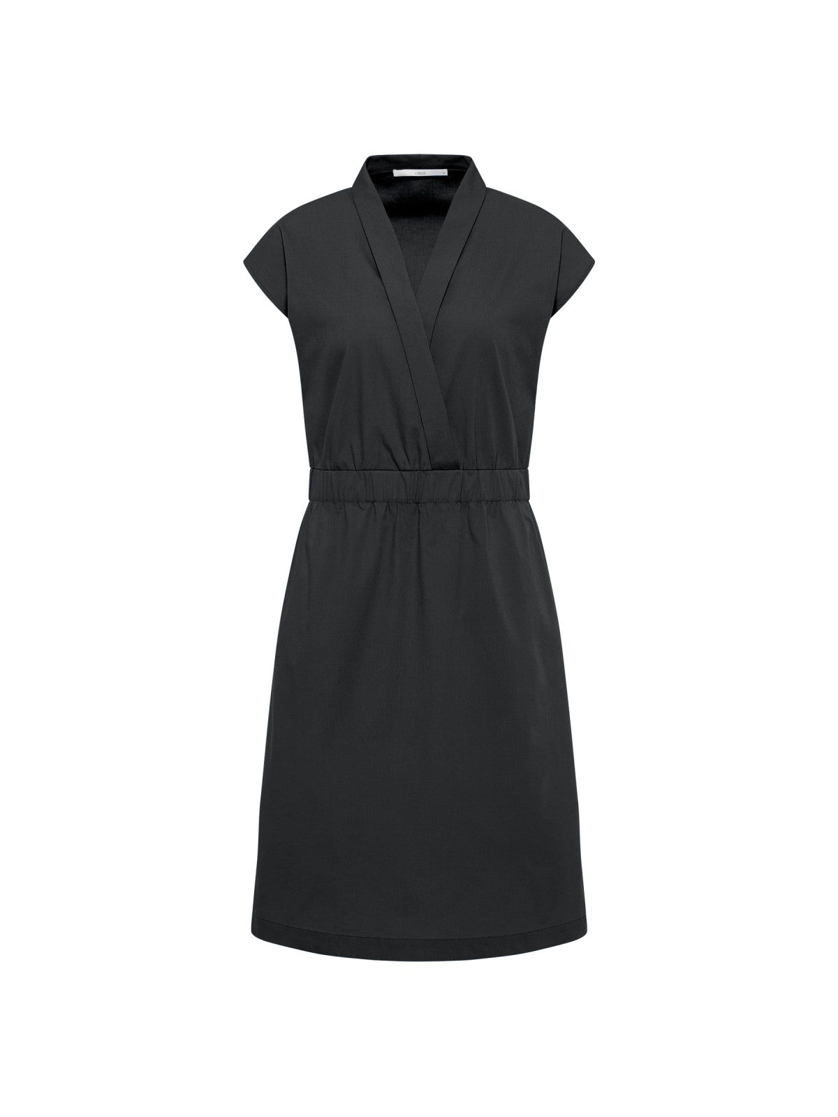 DRESS WITH MOCK NECK (GOTS) made of organic cotton - Black