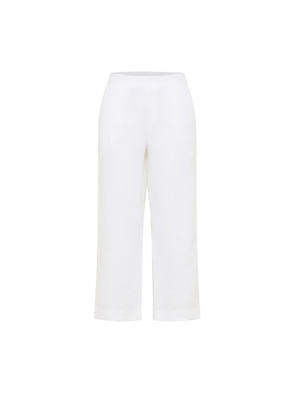 7/8-PANTS made of french linen - White