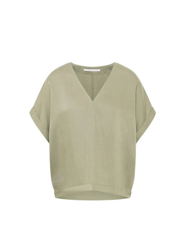 BLOUSE SHIRT made of Tencel™ Lyocell - Aqua Grey