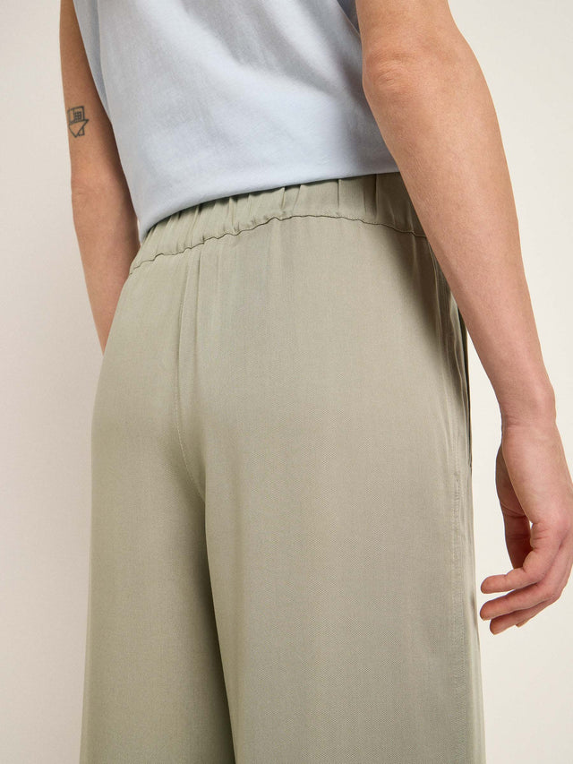 Wide-leg pants made from Tencel™ Lyocell - Aqua Grey