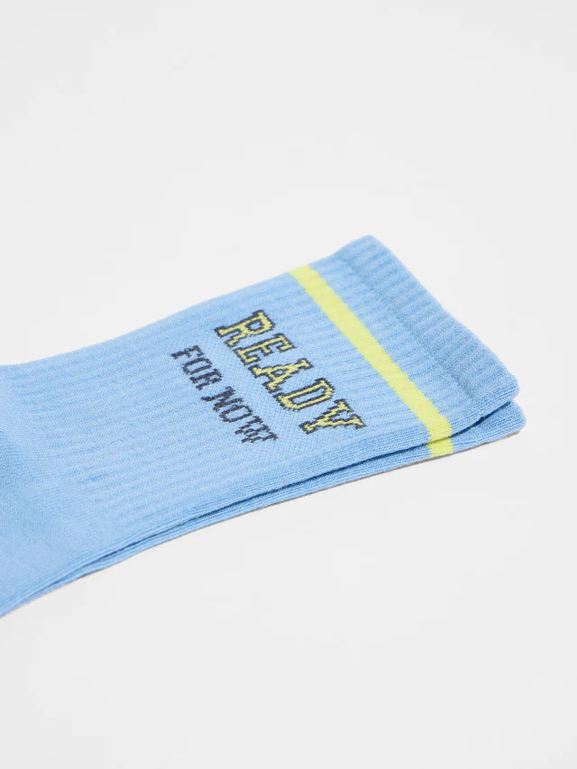 STATEMENT SOCKS (GOTS) - Skyway & Lime