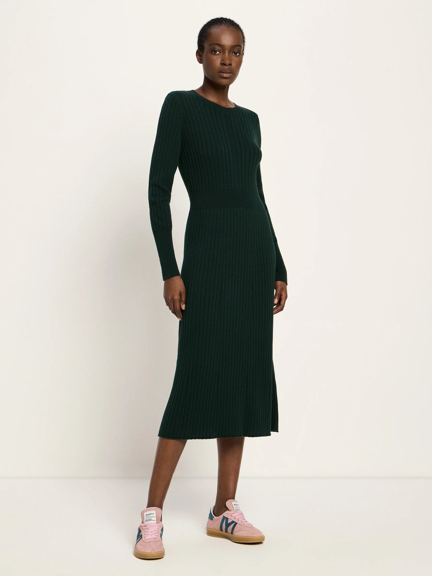KNITTED DRESS (GOTS) - Forest