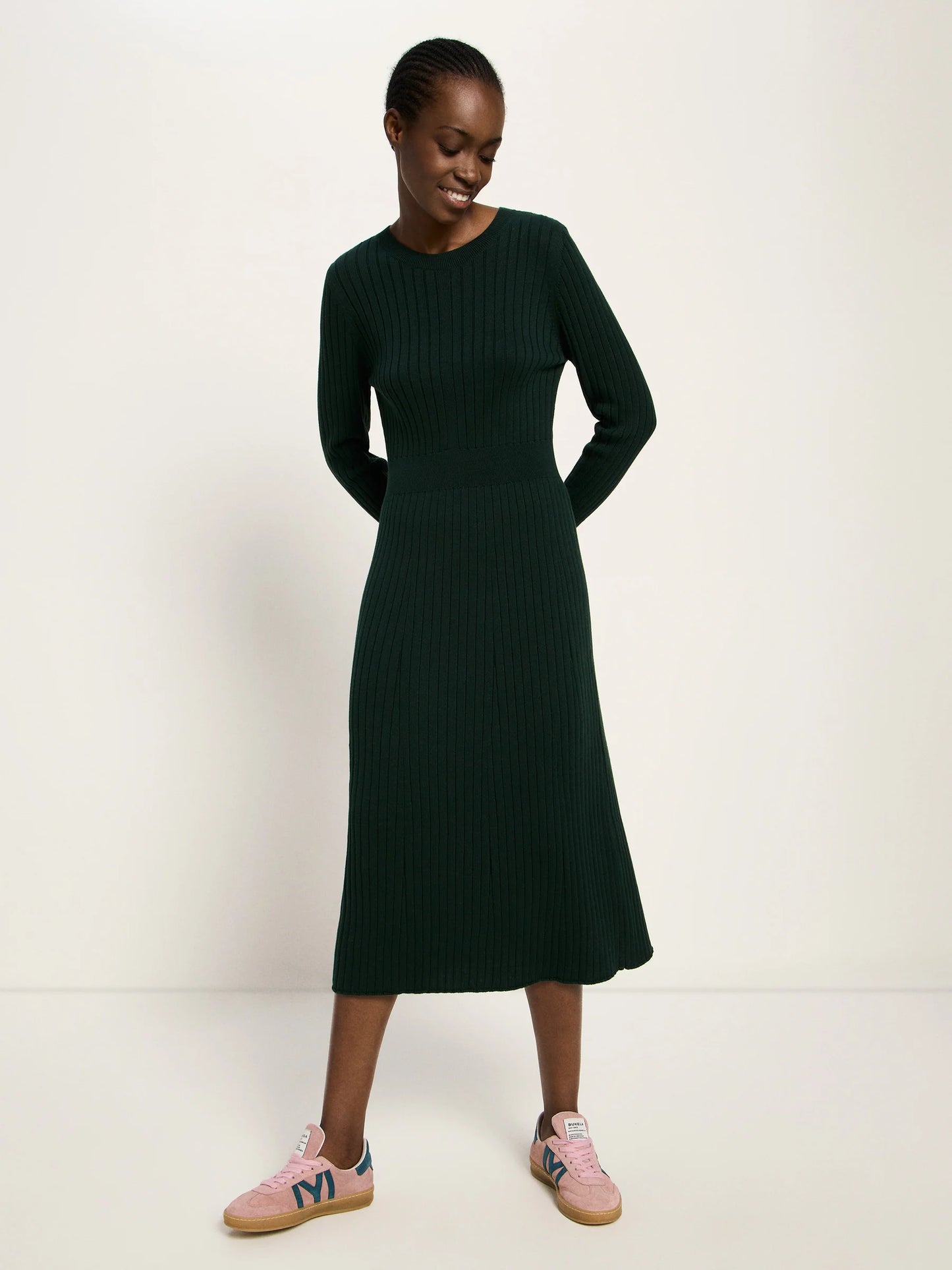 KNITTED DRESS (GOTS) - Forest
