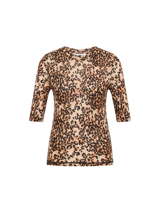 Stand-Up Collar Shirt made of TENCEL™ - Leo Print