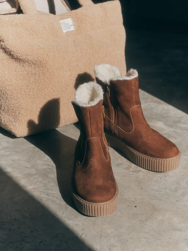 FUR BOOT - Cinnamon