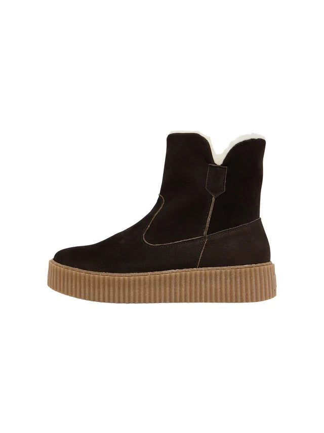 FUR BOOT - Dark Brown