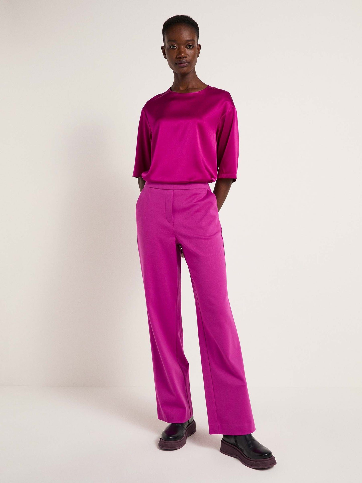 Straight Leg Trousers OCS  - Plum