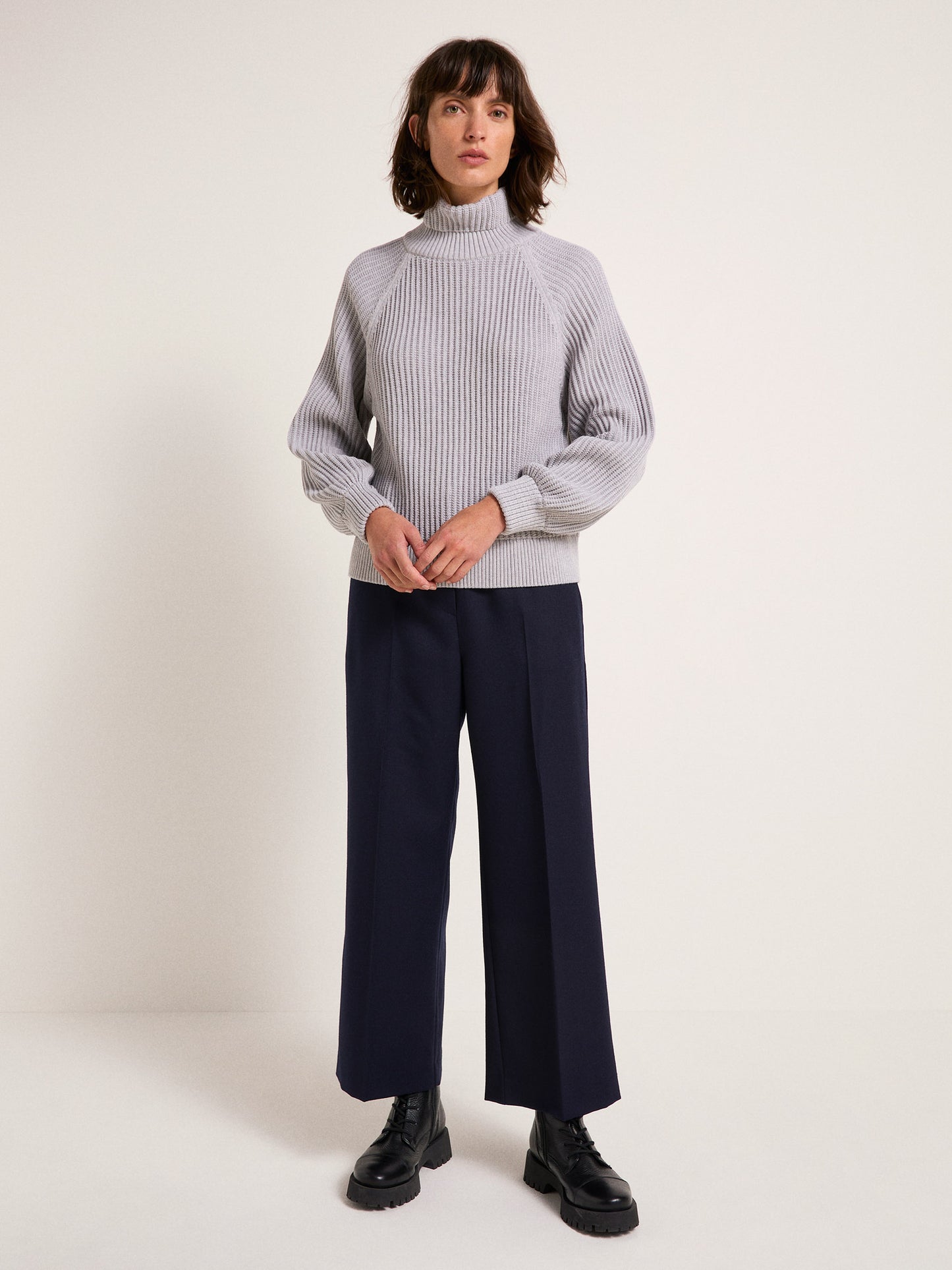 Chunky Sweater GOTS - Grey Melange