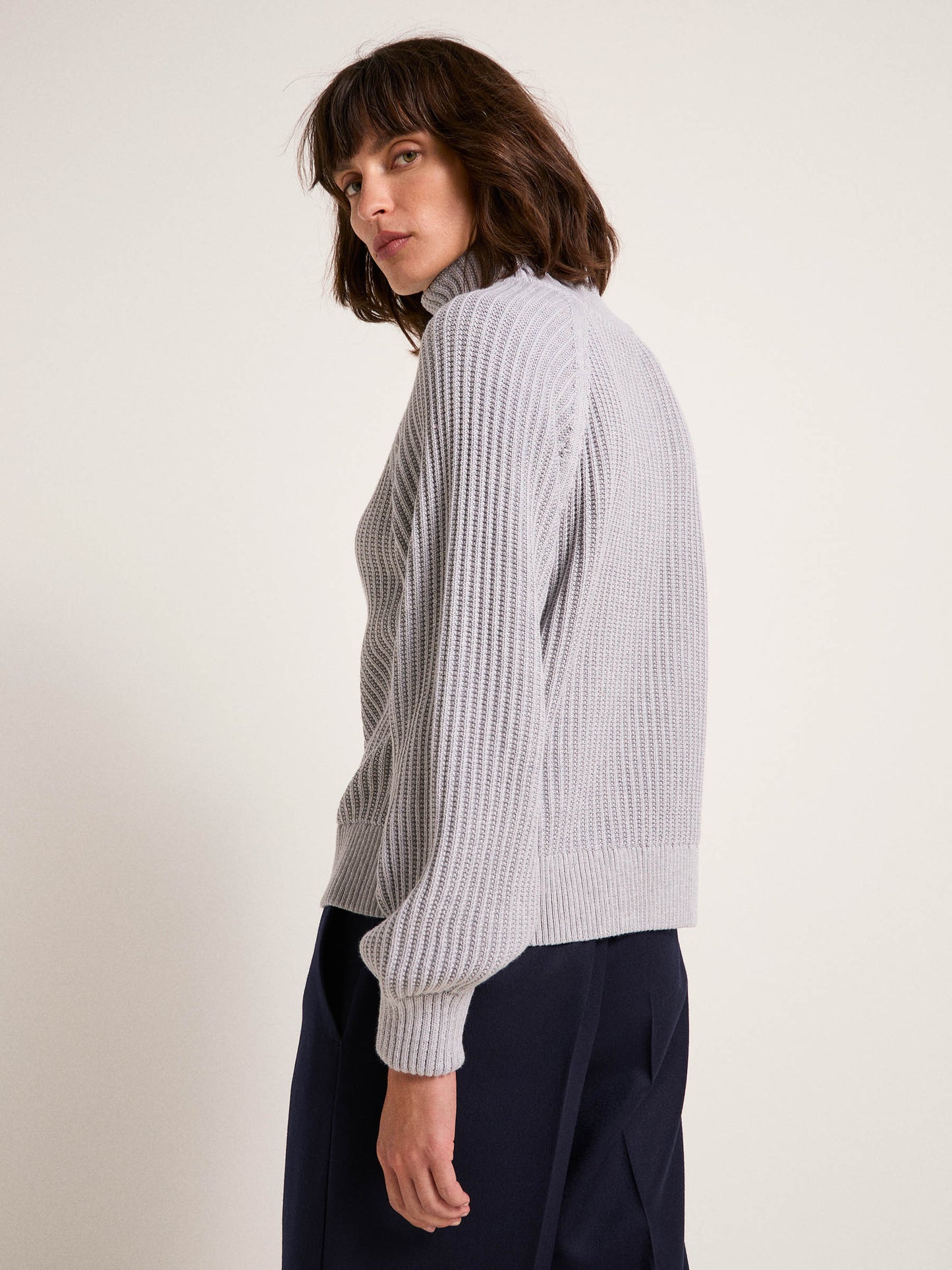 Chunky Sweater GOTS - Grey Melange