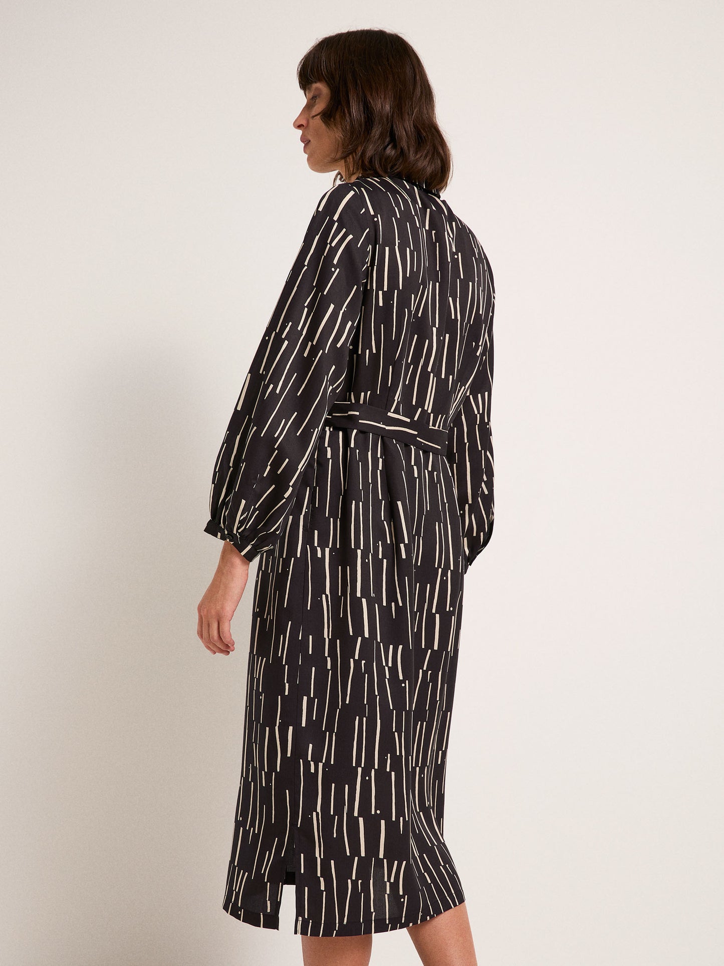 Midi Dress - Print Irregular Black