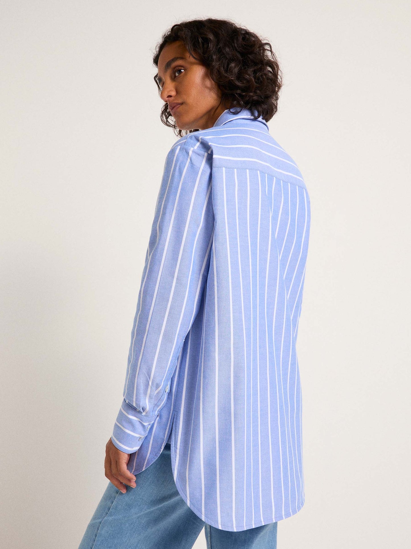 Striped Shirt GOTS - Dark Zen Blue