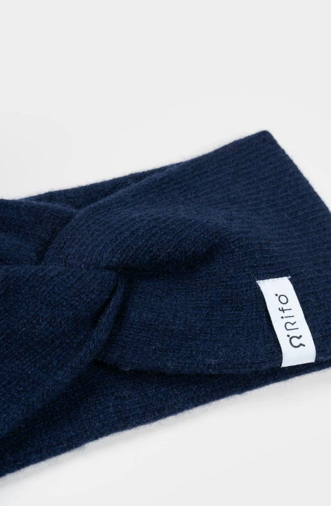 NADIA - Recycled Cashmere Headband - Blackberry Blue