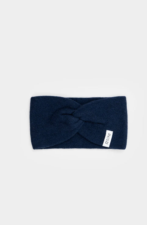 NADIA - Recycled Cashmere Headband - Blackberry Blue