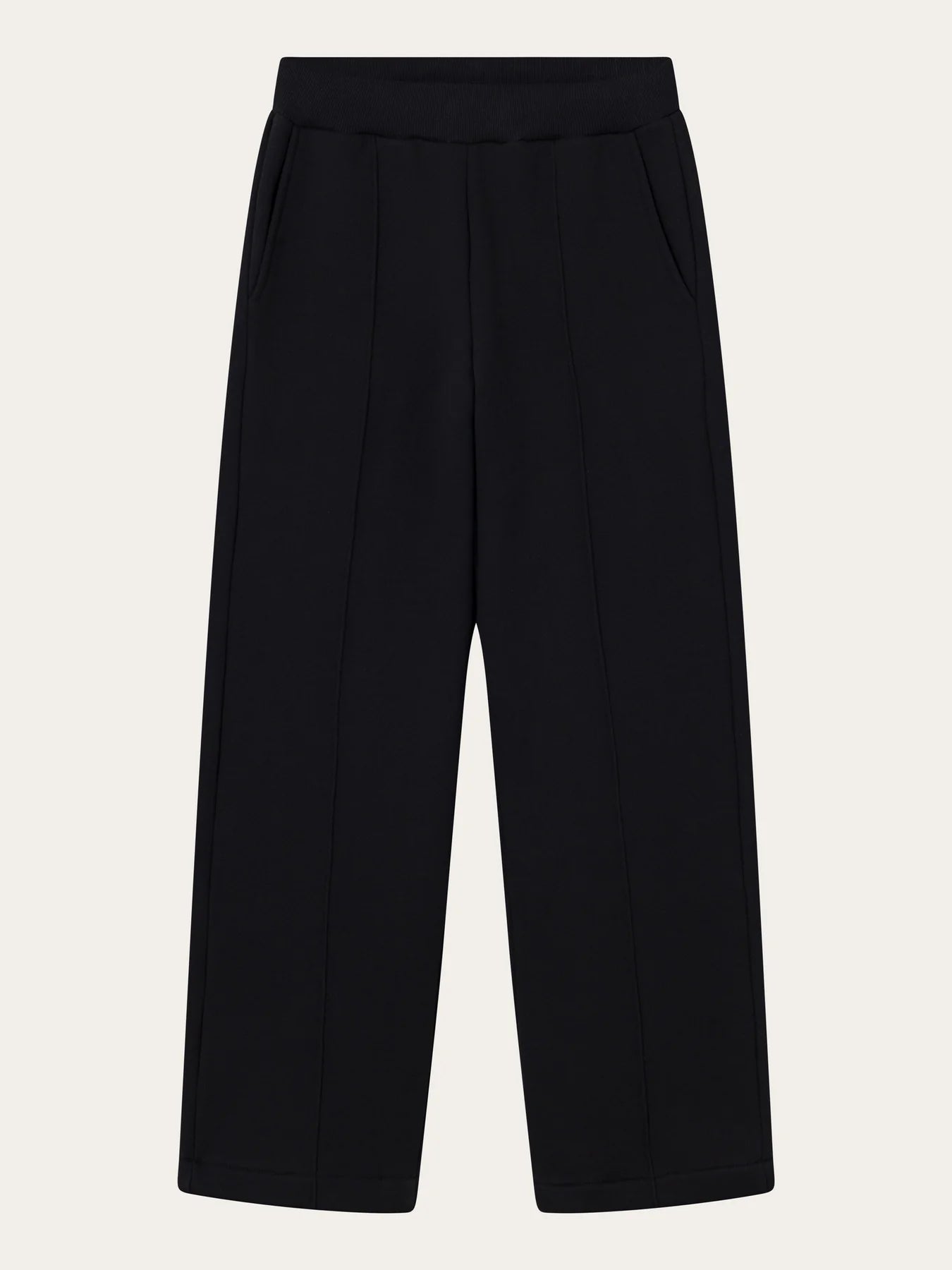 POSEY Wide High-Rise Sweat Elastic Waistband Pants -  Black Jet
