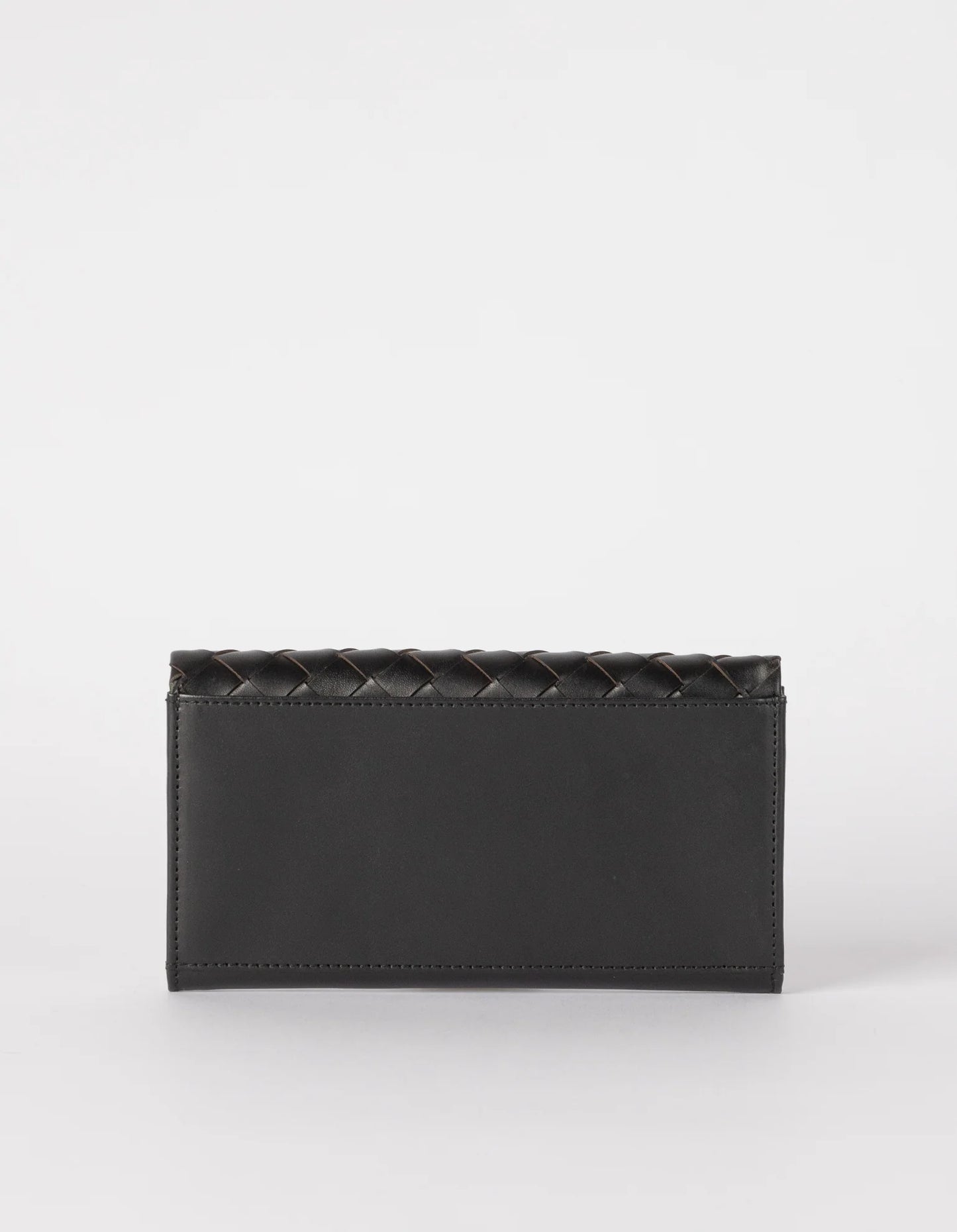 Pau's Pouch - Black Woven Classic Leather