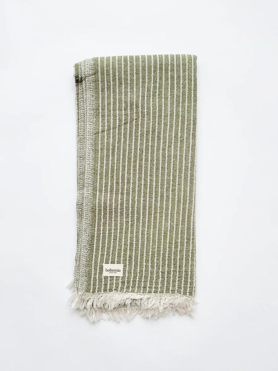 PORTOBELLO HAMMAM TOWEL - OLIVE