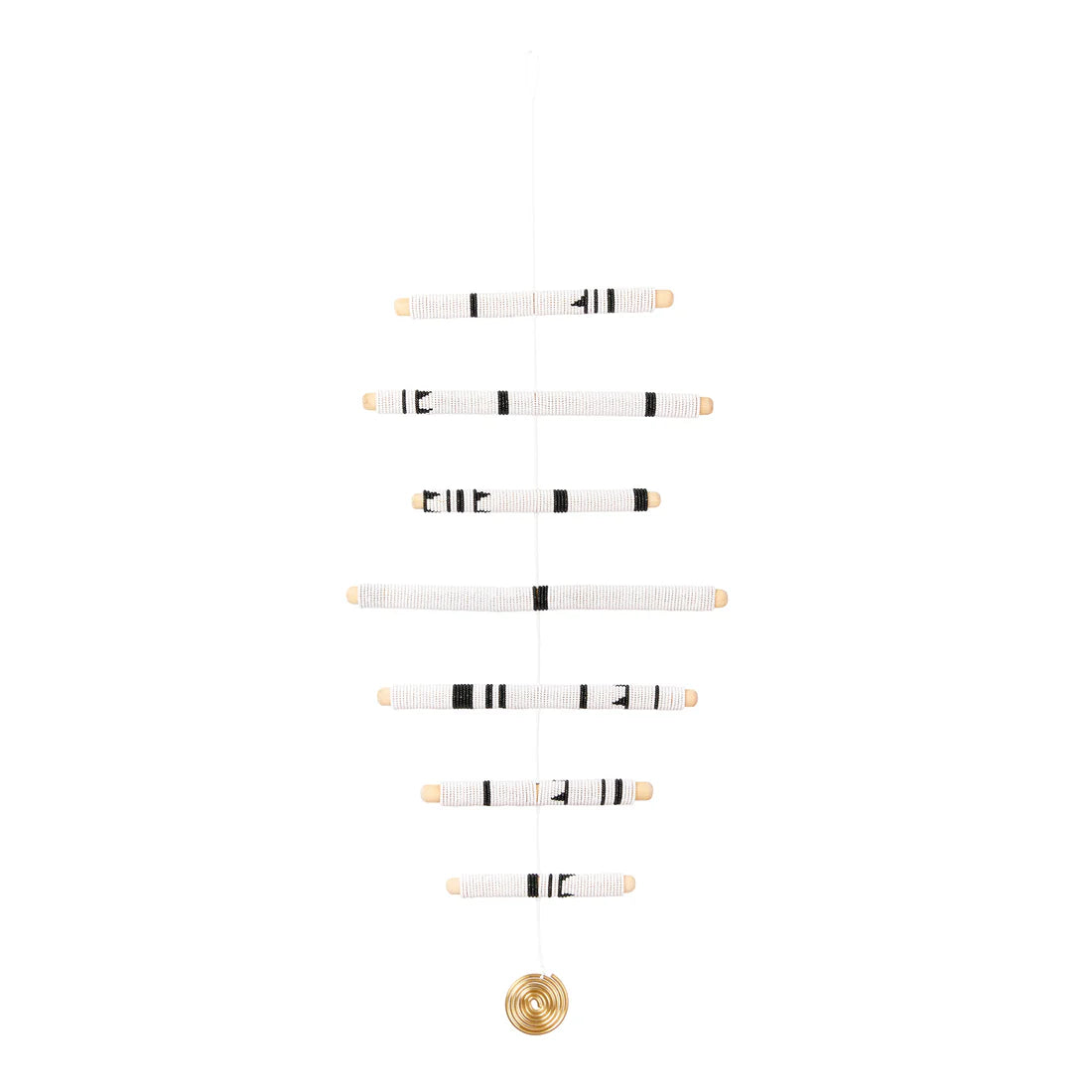 7 STICK HANGING MOBILE - WHITE & BLACK