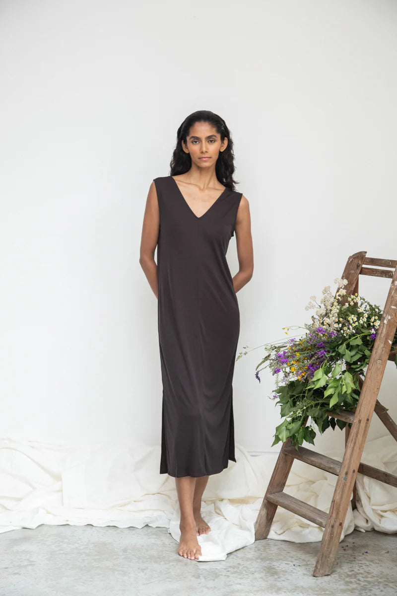 Catalina-Lou Lyocell Dress - Charcoal