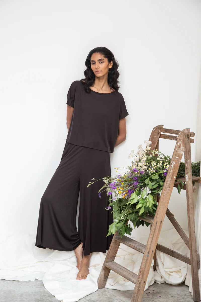 Pixie-Lou Lyocell Top - Charcoal