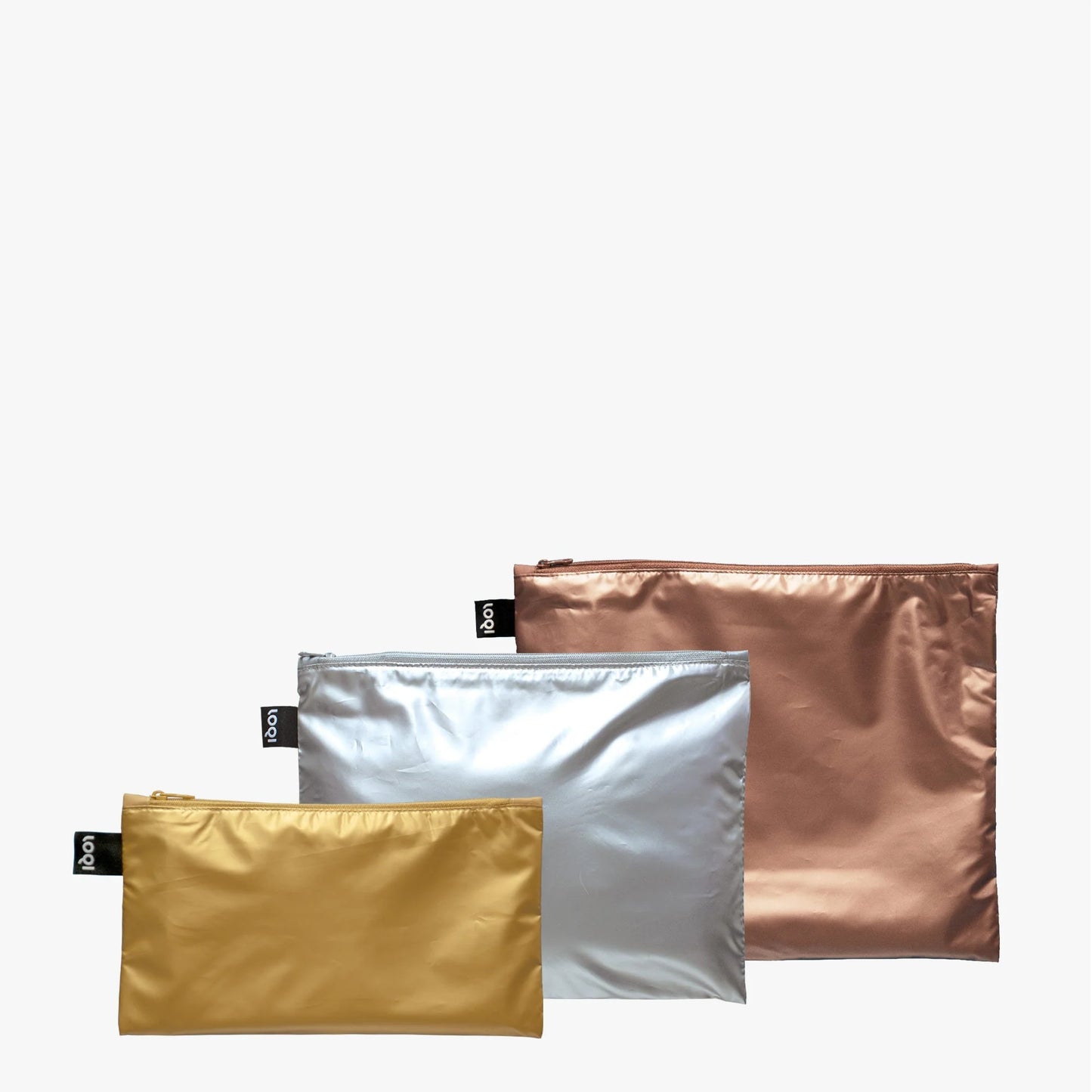 METALLIC - Zip Pockets - Set of 3