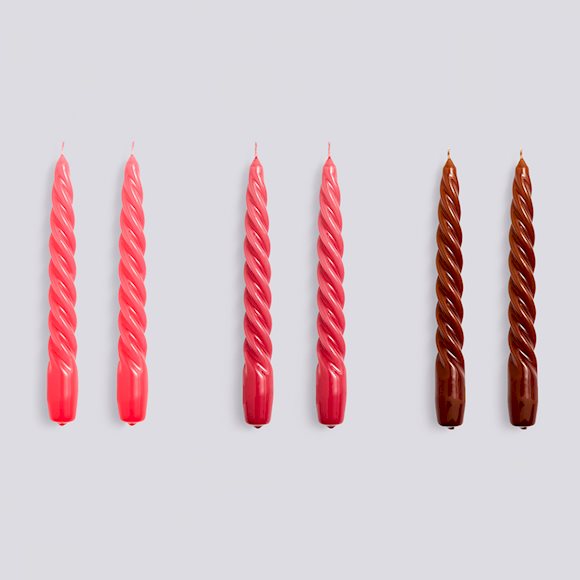 Candle Twist - Set of 6 - Raspberry, Dark Punch & Brown