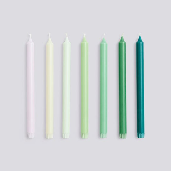 Gradient Candle - Set of 7 - Greens
