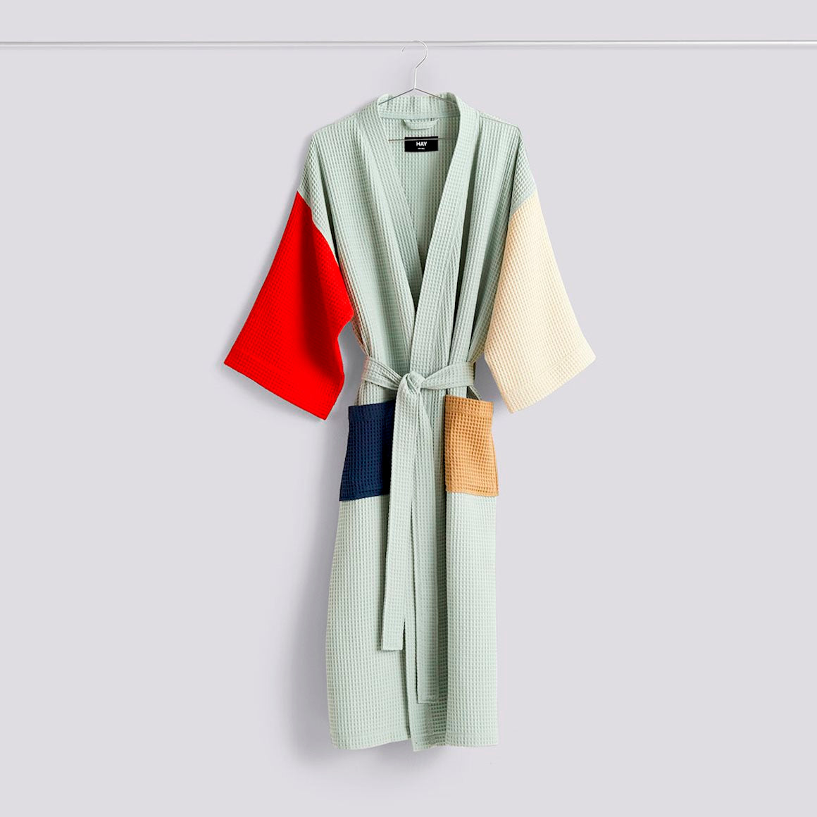 WAFFLE BATHROBE - GLACIER MULTI