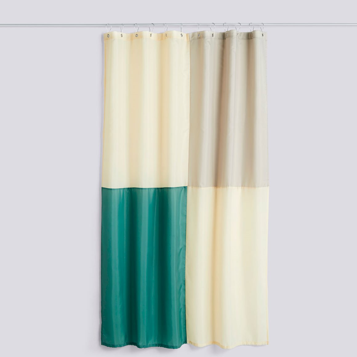 CHECK SHOWER CURTAIN - GREEN