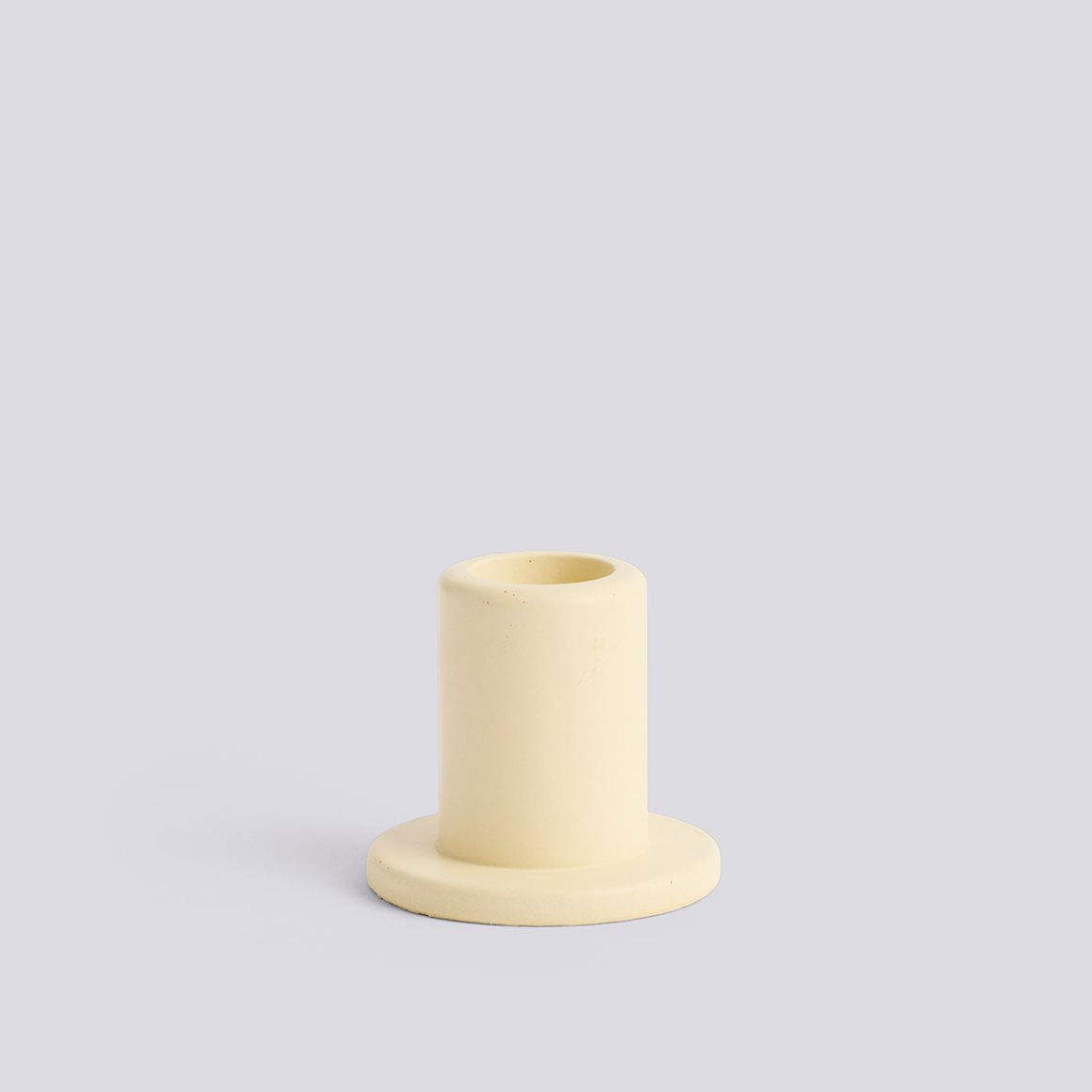 TUBE CANDLEHOLDER CONCRETE - SMALL - LIME YELLOW